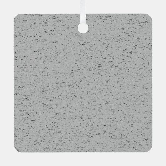 Grainy Plain Grey Kleurontwerp Metalen Ornament (Voorkant)