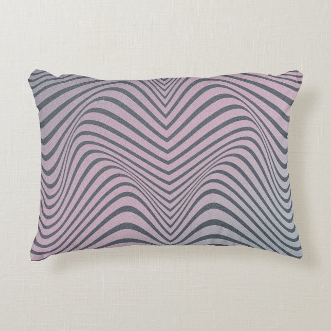 Grainy psychedelic background. Zebra stripe patter Accent Kussen (Voorkant)