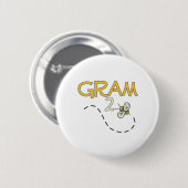 Gram 2 Bee Ronde Button 5,7 Cm (Voorkant /achterkant)