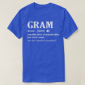 Gram Definition Funny Grandma Moederdag Gift 1 T-shirt (Design voorkant)