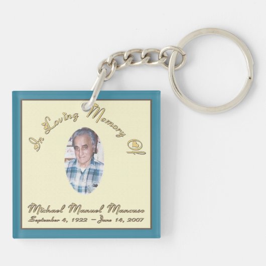 Gram en Grote Pop Mancuso dubbelzijdige Sleutelhan Sleutelhanger (Achterkant)