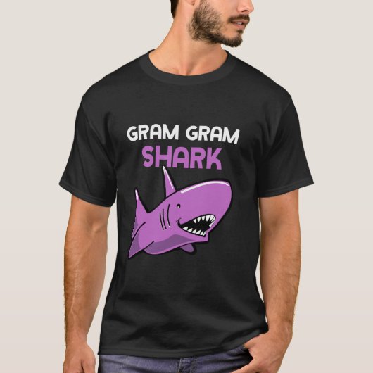 Gram-Gram Haai Grappig Familie Oma Gram T-shirt (Voorkant)