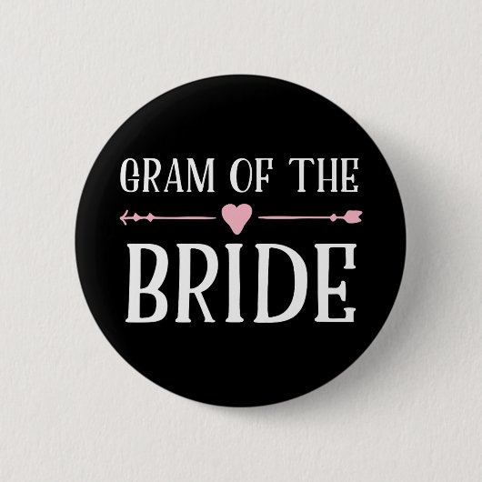 Gram grootmoeder van de bruid ronde button 5,7 cm (Voorkant)