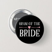 Gram grootmoeder van de bruid ronde button 5,7 cm (Voorkant /achterkant)