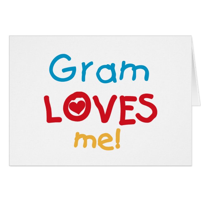 Gram Loves Me T-shirts en geschenken (Voorkant Horizontaal)