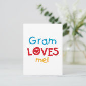 Gram Loves Me T-shirts en geschenken Briefkaart (Staand voorkant)
