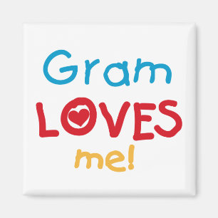 Gram Loves Me T-shirts en geschenken Magneet