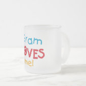 Gram Loves Me T-shirts en geschenken Matglas Koffiemok (Voorkant rechts)