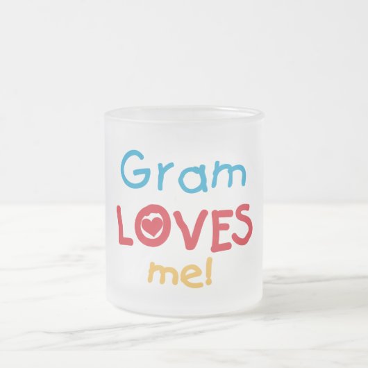 Gram Loves Me T-shirts en geschenken Matglas Koffiemok (Center)