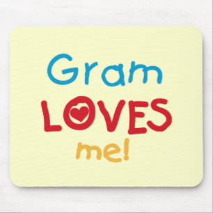 Gram Loves Me T-shirts en geschenken Muismat