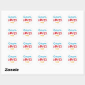 Gram Loves Me T-shirts en geschenken Ronde Sticker (Vel)