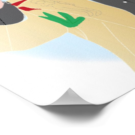 Gram Parsons Illrustrated Poster (Hoek)