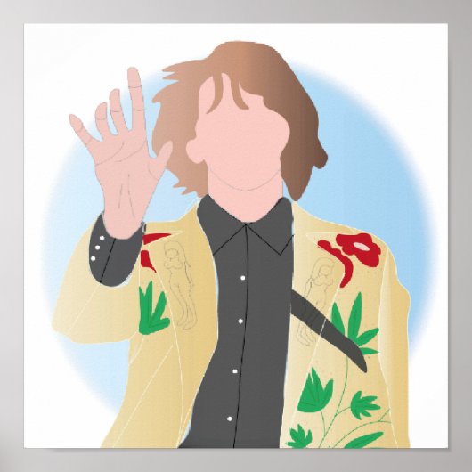 Gram Parsons Illrustrated Poster (Voorkant)