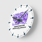 Gram-positieve Bacillus anthracis (Bacteria) Ronde Klok (Hoek)