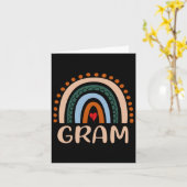 Gram Rainbow Grandma Cute Moederdag Funny Gram Kaart (Gele Bloem)