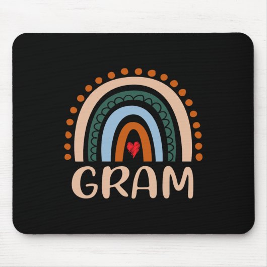 Gram Rainbow Grandma Cute Moederdag Funny Gram Muismat (Voorkant)