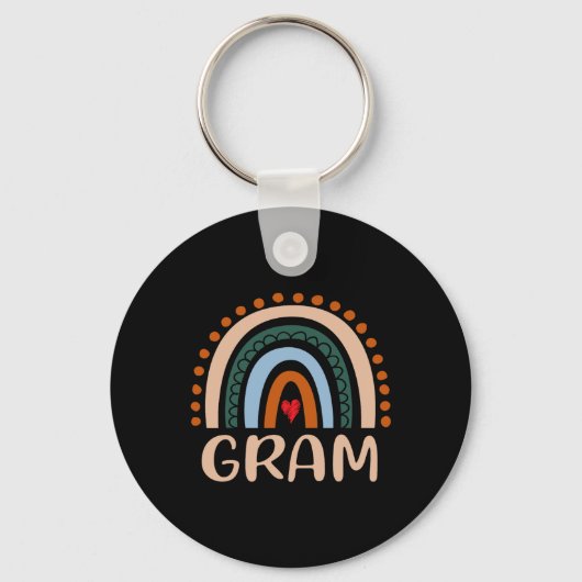 Gram Rainbow Grandma Cute Moederdag Funny Gram Sleutelhanger (Voorkant)