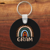Gram Rainbow Grandma Cute Moederdag Funny Gram Sleutelhanger (Voorkant)