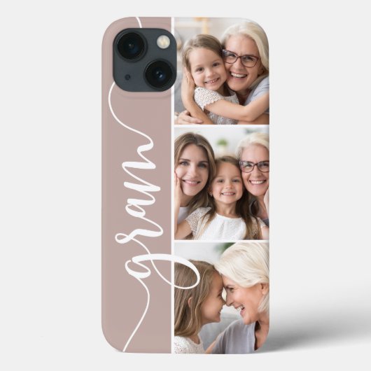 Gram Script Grandma Photo Collage Case-Mate iPhone Case (Achterkant)