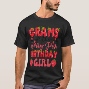 Gram van de bes eerste verjaardag meisje aardbei t-shirt