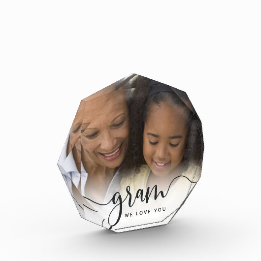 Gram waar we van houden | Grandma Script Overlay Fotoblokken (Links)