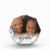Gram waar we van houden | Grandma Script Overlay Fotoblokken (Voorkant)