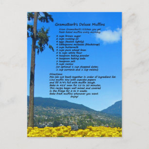 GramaBarb's Deluxe Muffin Recipe Briefkaart