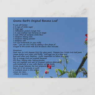 GramaBarb's oorspronkelijke bananenblad Briefkaart