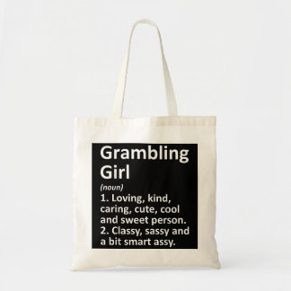 GRAMBLING GIRL LA LOUISIANA Funny City Home Roots Tote Bag
