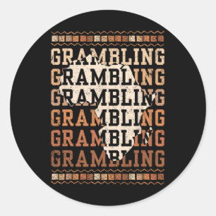 Grambling HBCU met Afrika Alumni Historisch Zwart Ronde Sticker