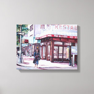 Gramercy Coffee Corner, New York Canvas Afdruk