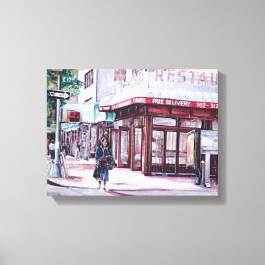 Gramercy Coffee Corner, New York Canvas Afdruk (Voorkant)