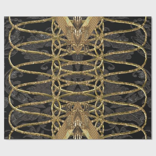 Gramercy Midnight Elegant Opulent Cadeaupapier (Vlak)