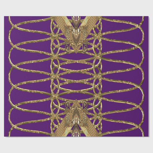 Gramercy Passion Elegant Opulent Wrapping Paper Cadeaupapier (Vlak)