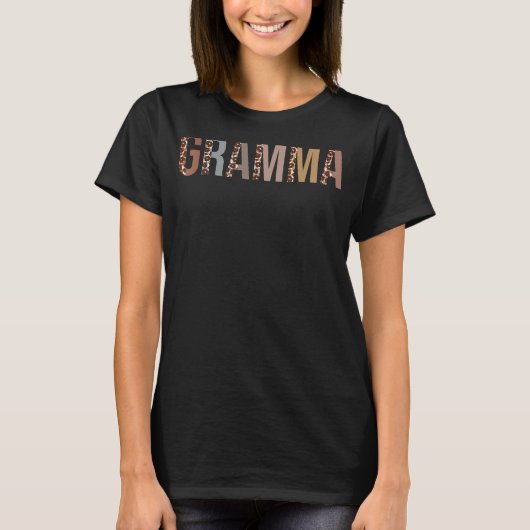 Gramma Leopard print mam Cute Moederdag Funny Gr T-shirt (Voorkant)