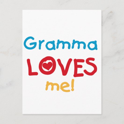 Gramma Loves Me T-shirts en geschenken Briefkaart (Voorkant)