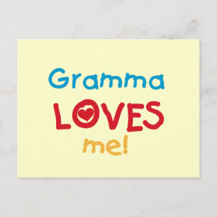 Gramma Loves Me T-shirts en geschenken Briefkaart