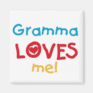 Gramma Loves Me T-shirts en geschenken Magneet