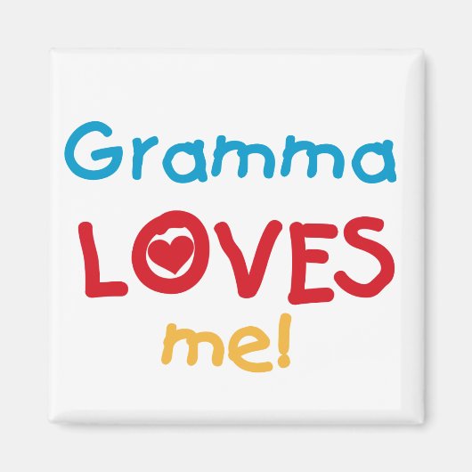Gramma Loves Me T-shirts en geschenken Magneet (Voorkant)