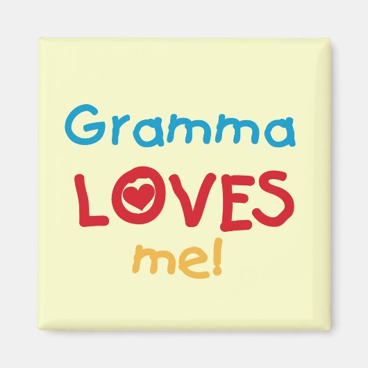 Gramma Loves Me T-shirts en geschenken Magneet (Voorkant)