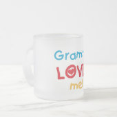 Gramma Loves Me T-shirts en geschenken Matglas Koffiemok (Voorkant links)