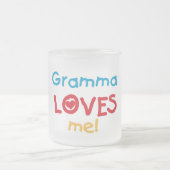 Gramma Loves Me T-shirts en geschenken Matglas Koffiemok (Center)