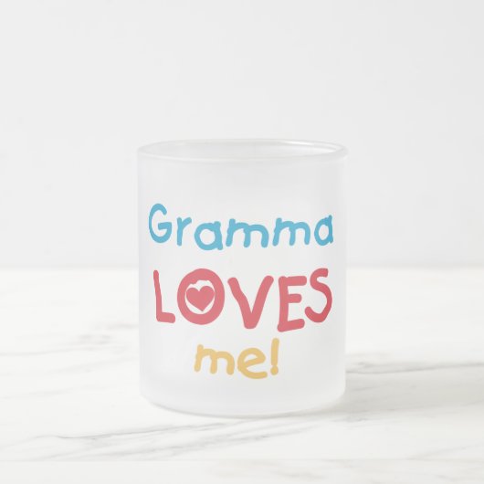 Gramma Loves Me T-shirts en geschenken Matglas Koffiemok (Center)