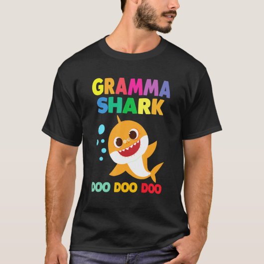 Gramma Shark Doo Baby Mammie Kinder T-shirt (Voorkant)