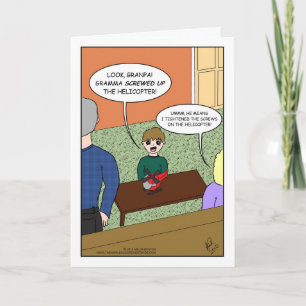 Gramma verknoeide de helikopter kaart