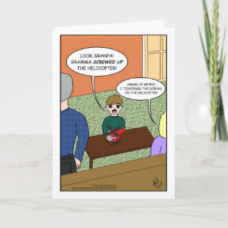 Gramma verknoeide de helikopter kaart