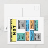 Grammar Briefkaart English Grammar NOT Contraction (Voorkant / Achterkant)
