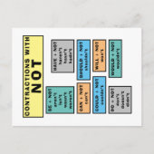 Grammar Briefkaart English Grammar NOT Contraction (Voorkant)