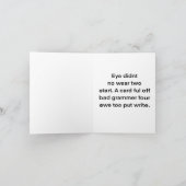 Grammar corrector's verjaardagskaart kaart (Binnen)