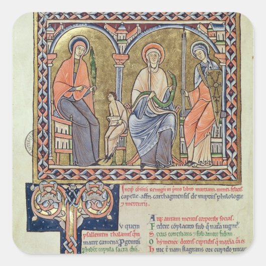 Grammar, Dialect en Rhetoric uit 'Satyricon' Vierkante Sticker (Voorkant)